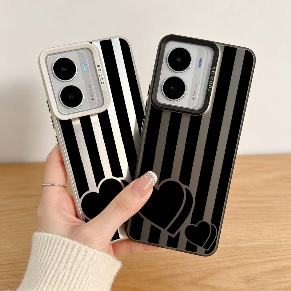 Realme C67 - غطاء هاتف بتصميم خطوط سوداء لـ